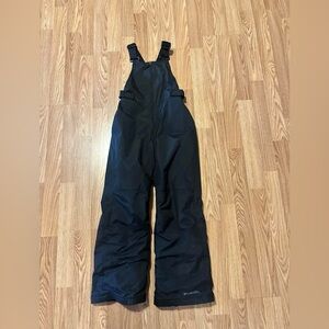 Black Columbia Snow Bibs. Kids size 10/12
